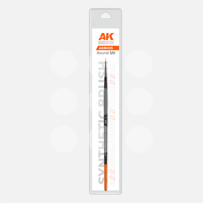 AK Synthetic Brush - Round 3/0