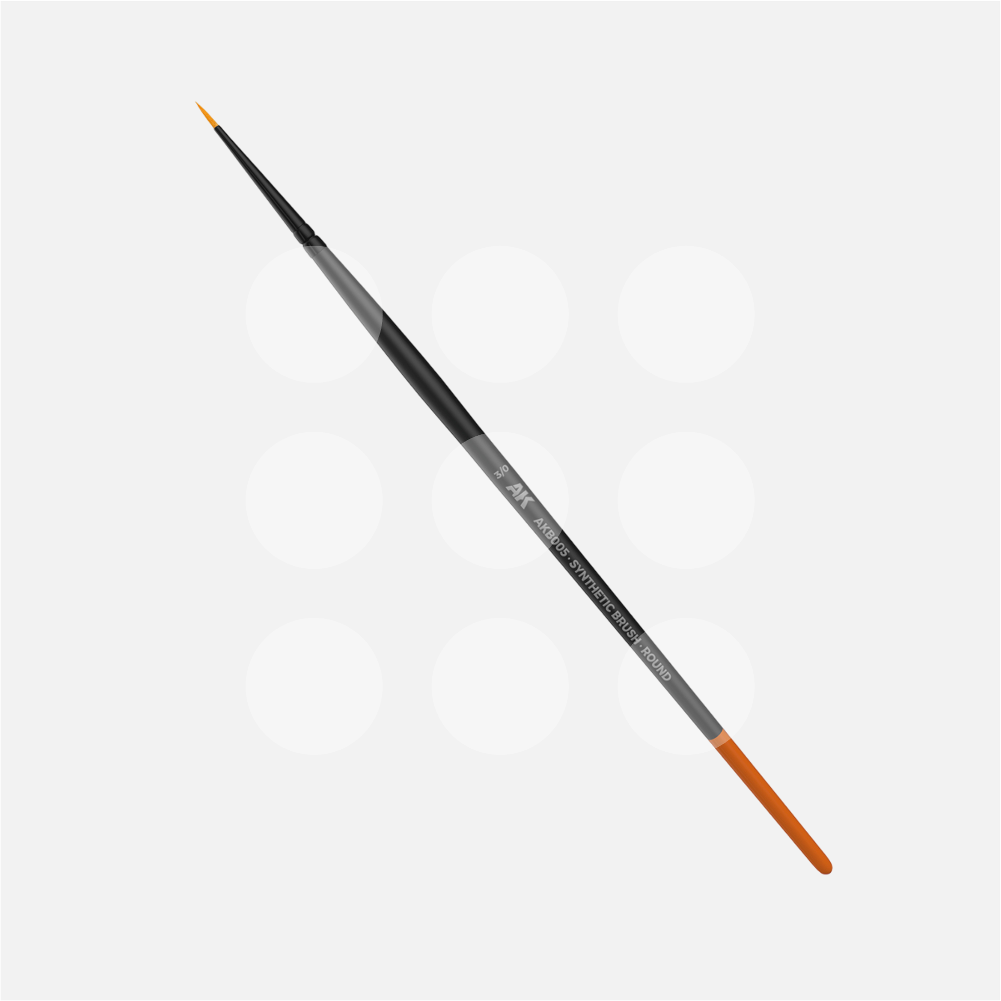AK Synthetic Brush - Round 3/0