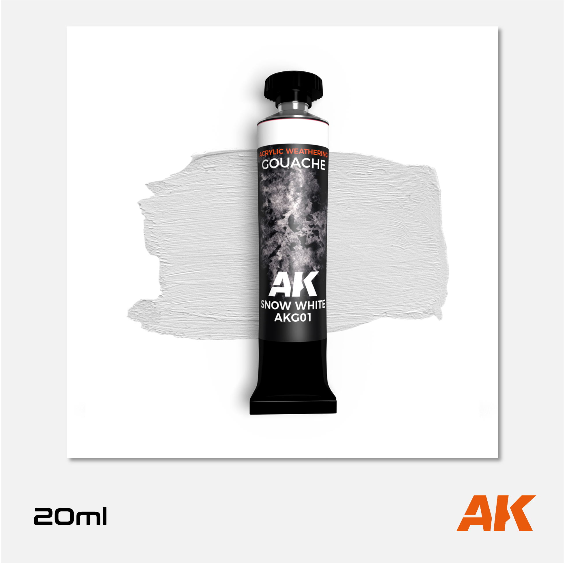 AK Interactive - Gouach for Acrylic Weathering - Snow White - AKG001 - Gothaforce