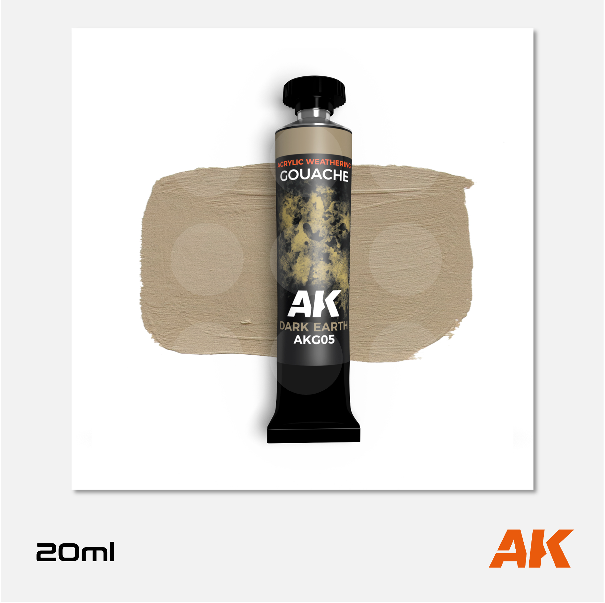 AK Interactive - Gouach for Acrylic Weathering - Dark Earth - AKG005 - Gothaforce