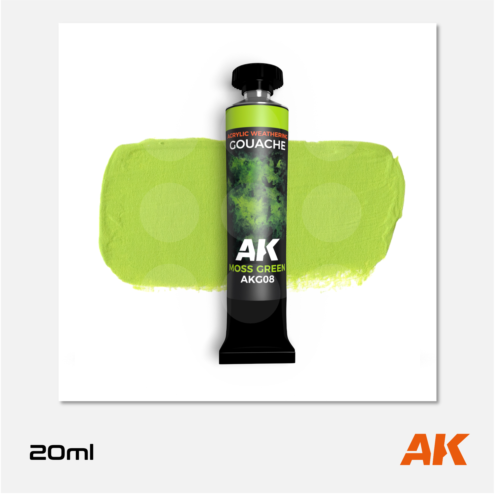 AK Interactive - Gouach for Acrylic Weathering - Moss Green - AKG008 - Gothaforce