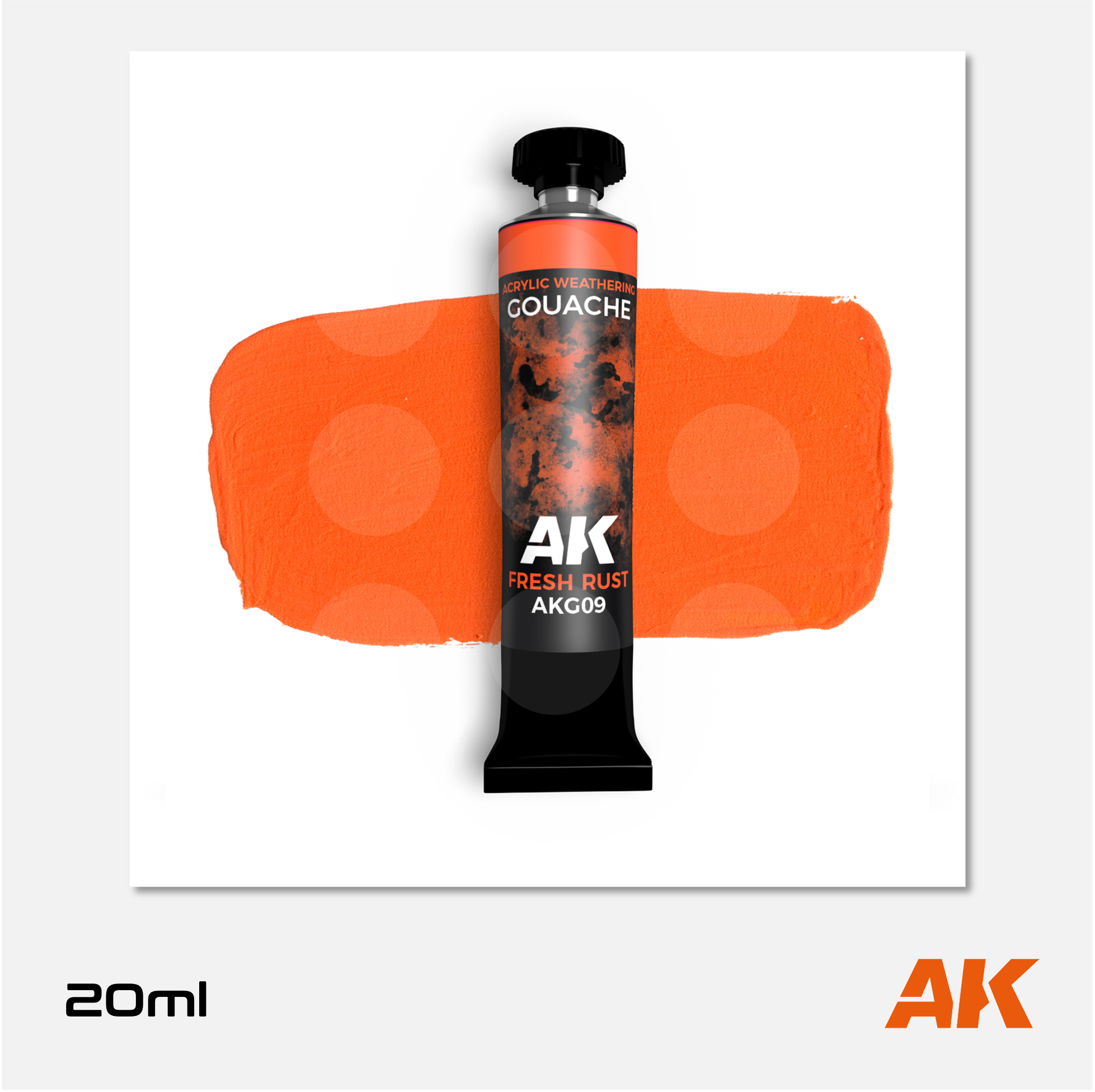 AK Interactive - Gouach for Acrylic Weathering - Fresh Rust - AKG009 - Gothaforce