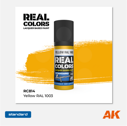 AK Interactive - Real Colors Lacquer Based Paint - Yellow RAL 1003 - RC813 - Gothaforce