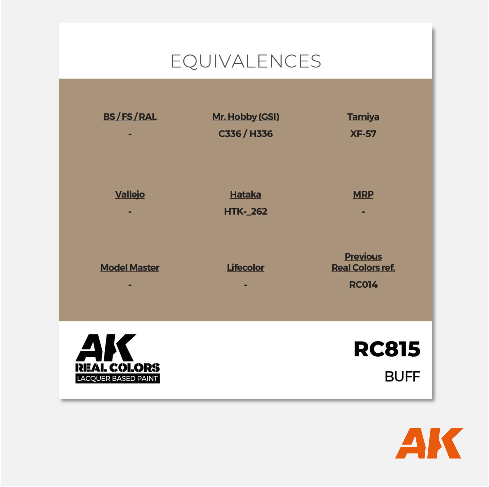 AK Interactive - Real Colors Lacquer Based Paint - Buff - RC815 - Gothaforce