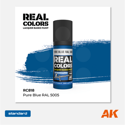 AK Interactive - Real Colors Lacquer Based Paint - Pure Blue RAL 5005 - RC818 - Gothaforce