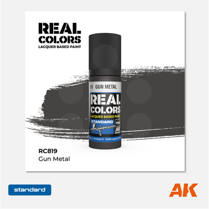 AK Interactive - Real Colors Lacquer Based Paint - Gun Metal - RC819 - Gothaforce