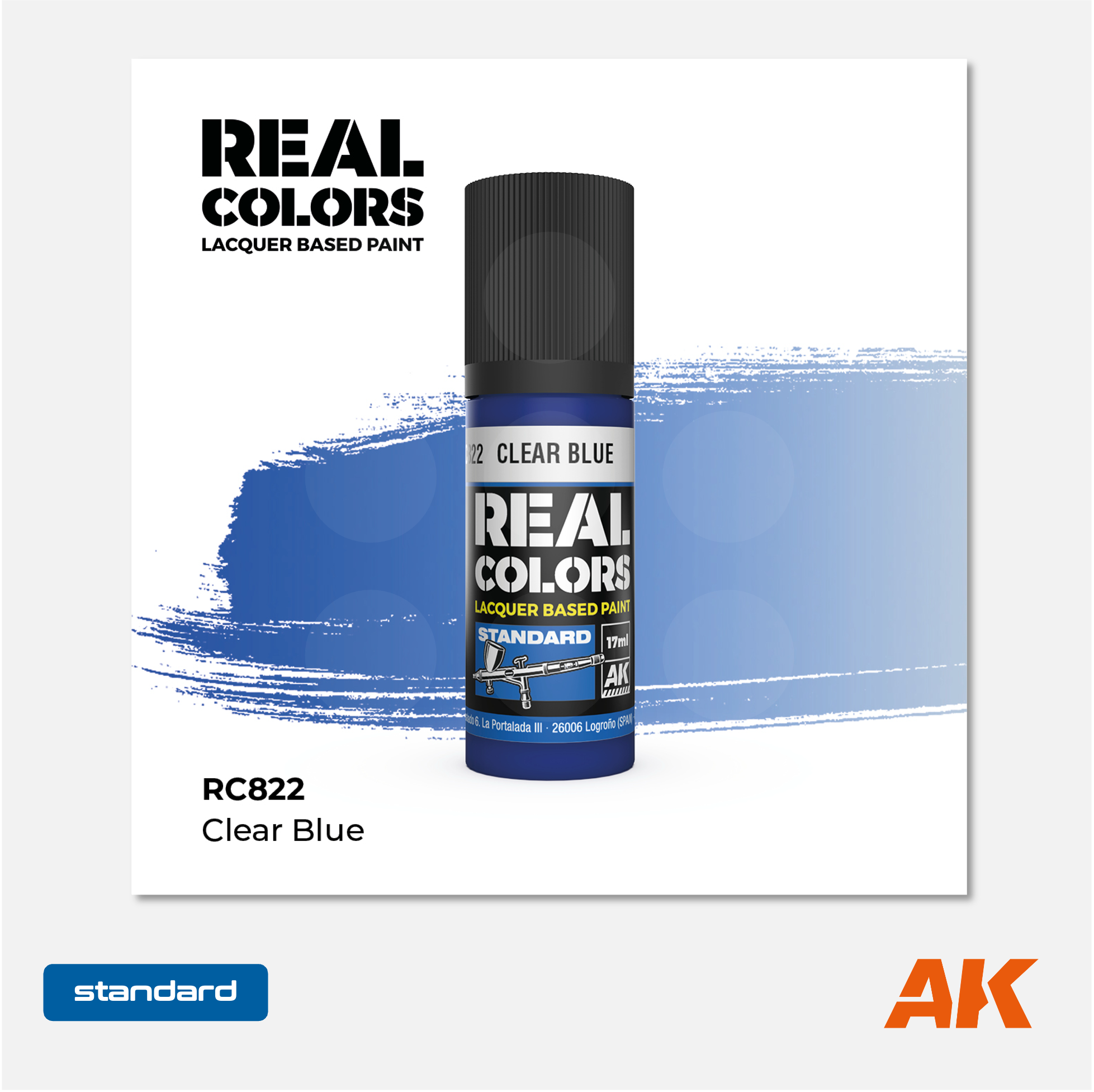 AK Interactive - Real Colors Lacquer Based Paint - Clear Blue - RC822 - Gothaforce