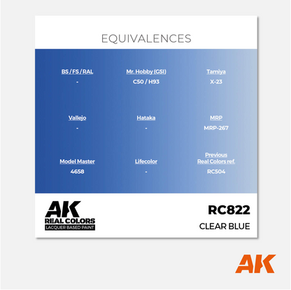 AK Interactive - Real Colors Lacquer Based Paint - Clear Blue - RC822 - Gothaforce