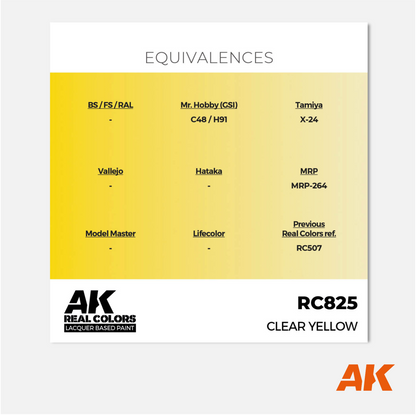 AK Interactive - Real Colors Lacquer Based Paint - Clear Yellow - RC825 - Gothaforce