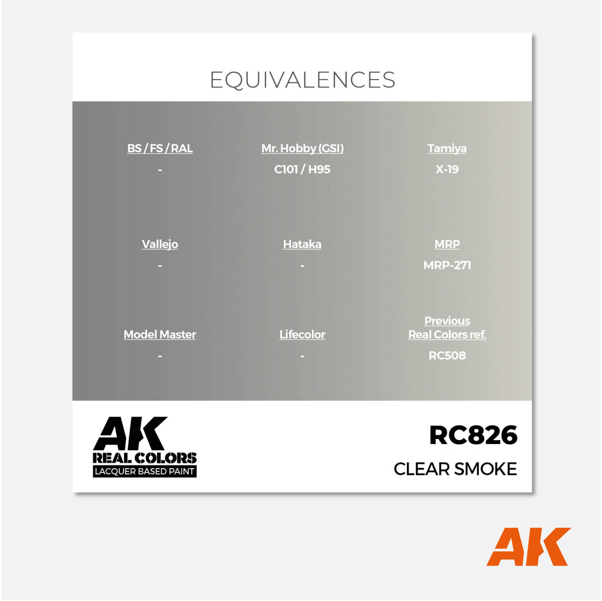 AK Interactive - Real Colors Lacquer Based Paint - Clear Smoke - RC825 - Gothaforce