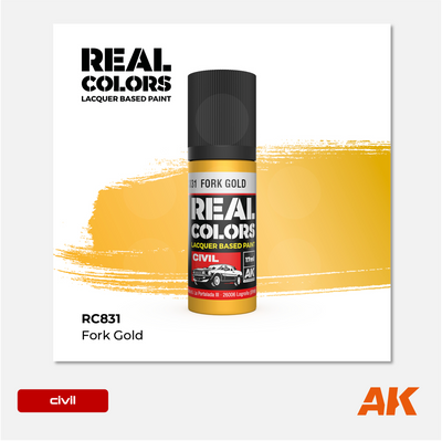 AK Interactive - Real Colors Lacquer Based Paint - Fork Gold - RC831 - Gothaforce