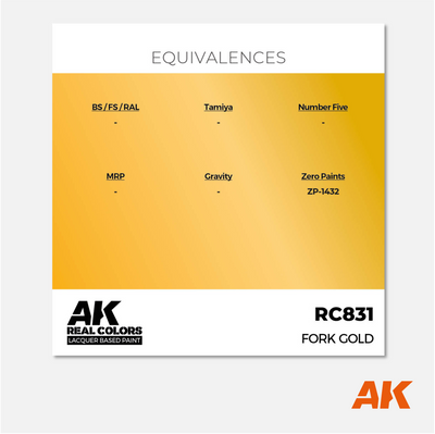 AK Interactive - Real Colors Lacquer Based Paint - Fork Gold - RC831 - Gothaforce