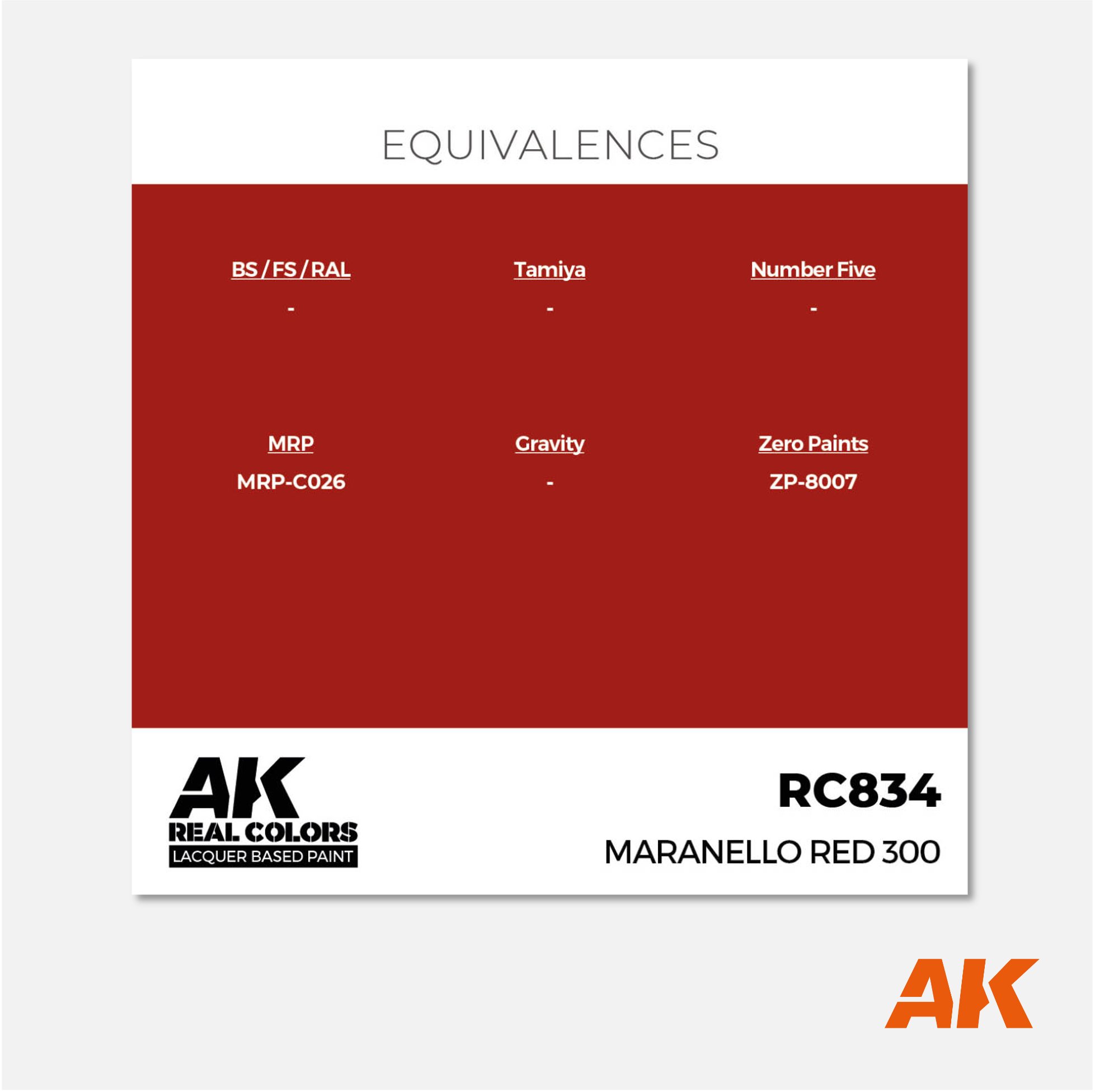 AK Interactive - Real Colors Lacquer Based Paint - Maranello Red 300 - RC834 - Gothaforce