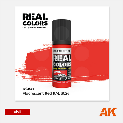 AK Interactive - Real Colors Lacquer Based Paint - Fluorescent Red RAL 3026 - RC837 - Gothaforce