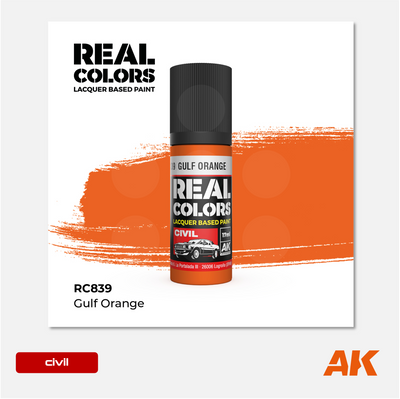 AK Interactive - Real Colors Lacquer Based Paint - Gulf Orange - RC839 - Gothaforce