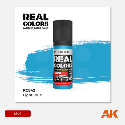 AK Interactive - Real Colors Lacquer Based Paint - Light Blue - RC842 - Gothaforce