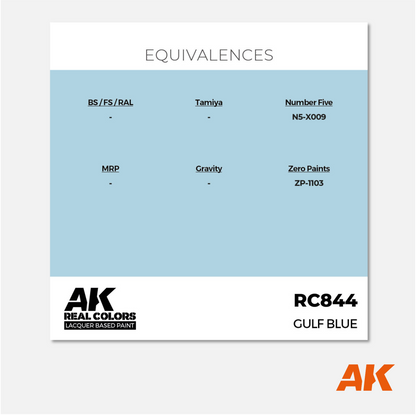 AK Interactive - Real Colors Lacquer Based Paint - Gulf Blue - RC844 - Gothaforce