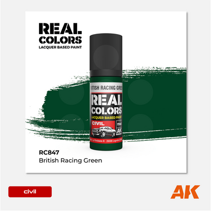 AK Interactive - Real Colors Lacquer Based Paint - British Racing Green - RC847 - Gothaforce