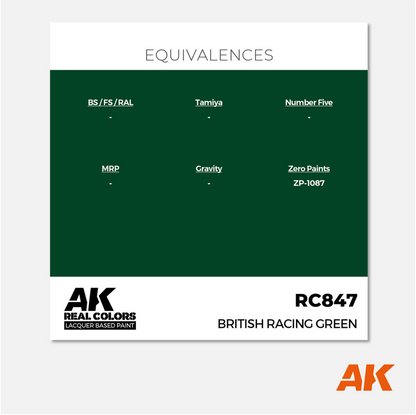 AK Interactive - Real Colors Lacquer Based Paint - British Racing Green - RC847 - Gothaforce