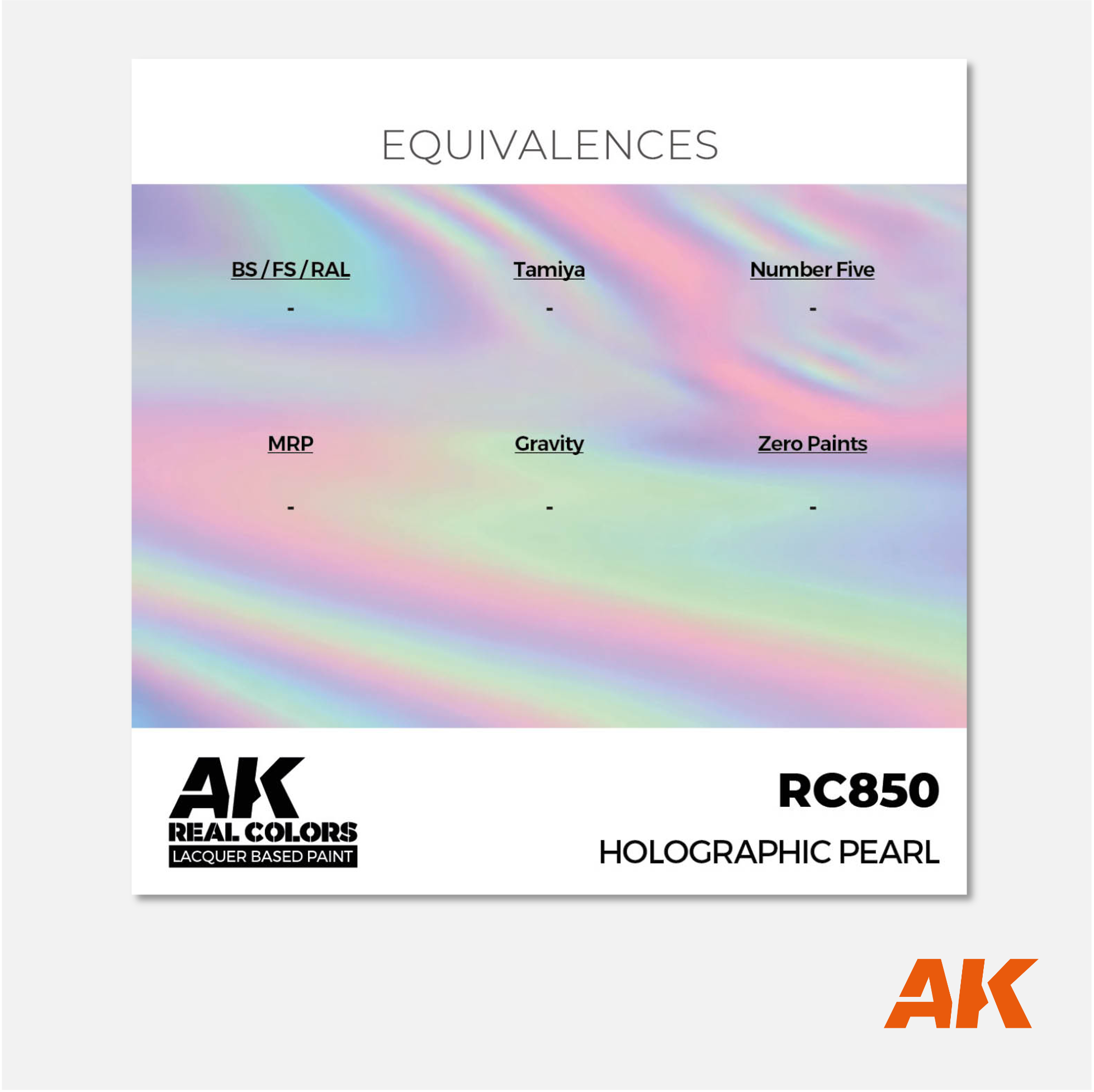 AK Interactive - Real Colors Lacquer Based Paint - Hoplographic Pearl - RC850 - Gothaforce