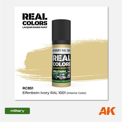 AK Interactive - Real Colors Lacquer Based Paint - Elfenbein-Ivory RAL 1001 (Interior Color) - RC851 - Gothaforce