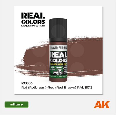 AK Interactive - Real Colors Lacquer Based Paint - Rot (Rotbraun)-Red (Red Brown) RAL 8013 - RC863 - Gothaforce