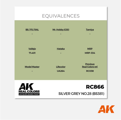 AK Interactive - Real Colors Lacquer Based Paint - Silver Grey N°28 (BS381) - RC866 - Gothaforce
