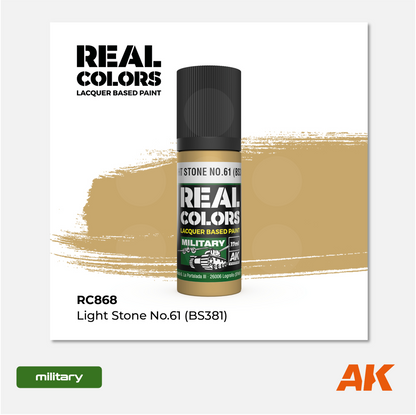 AK Interactive - Real Colors Lacquer Based Paint - Light Stone N°61 (BS381) - RC868 - Gothaforce