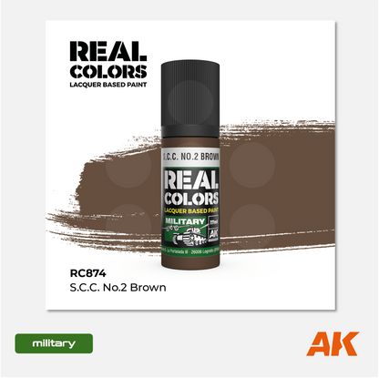 AK Interactive - Real Colors Lacquer Based Paint - S.C.C. N°2 Brown - RC874 - Gothaforce