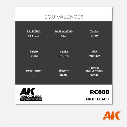 AK Interactive - Real Colors Lacquer Based Paint - NATO Black - RC888 - Gothaforce