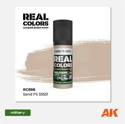 AK Interactive - Real Colors Lacquer Based Paint - Sand FS 33531 - RC898 - Gothaforce