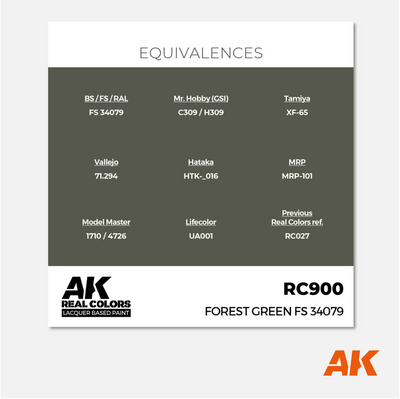 AK Interactive - Real Colors Lacquer Based Paint - Forest Green FS 34079 - RC900 - Gothaforce
