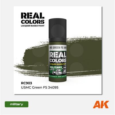 AK Interactive - Real Colors Lacquer Based Paint - USMC Green FS 34095 - RC903 - Gothaforce