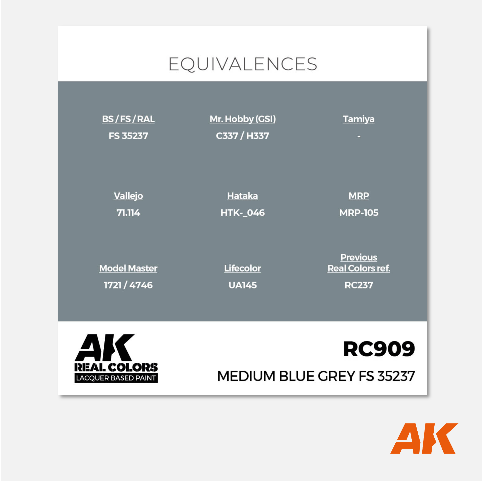 AK Real Colors - Medium Blue Grey FS 35237