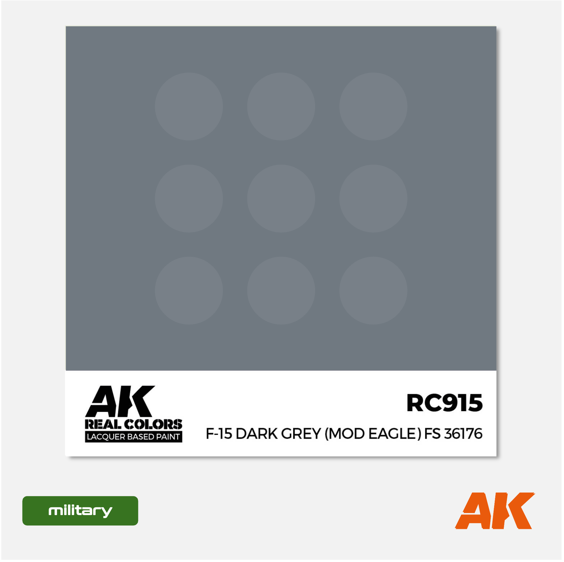 AK Real Colors - F-15 Dark Grey (Mod Eagle) FS 36176