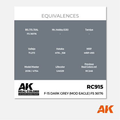 AK Real Colors - F-15 Dark Grey (Mod Eagle) FS 36176