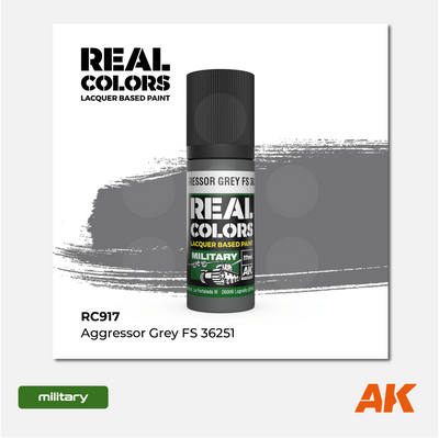 AK Interactive - Real Colors Lacquer Based Paint - Aggressor Grey FS 36251 - RC917 - Gothaforce