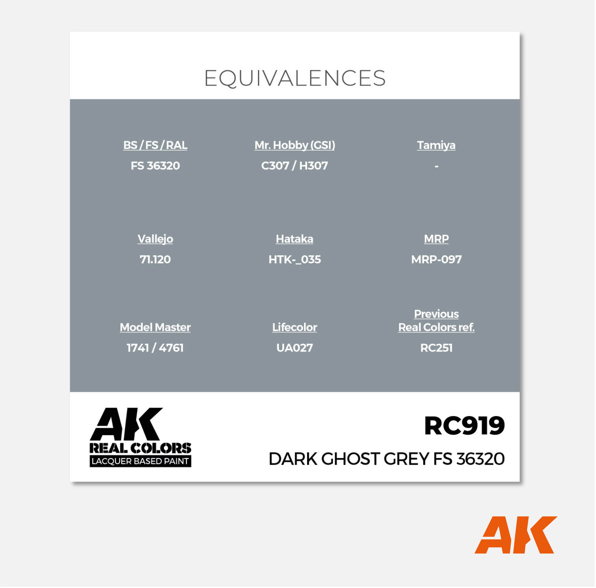 AK Real Colors - Dark Ghost Grey FS 36320