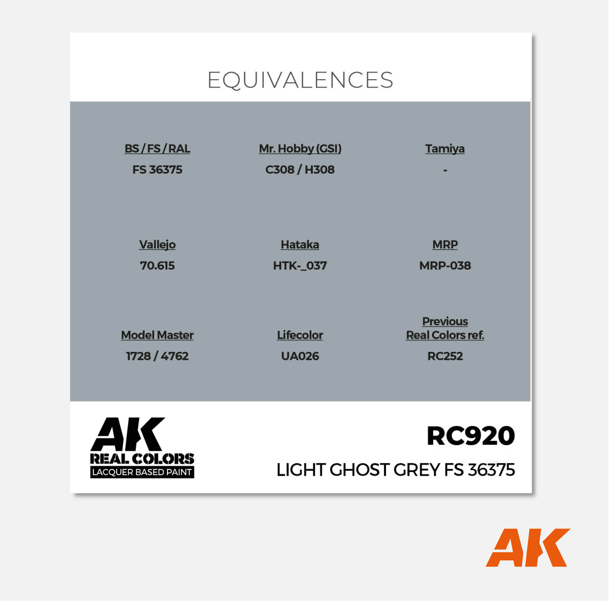 AK Real Colors - Light Ghost Grey FS 36375