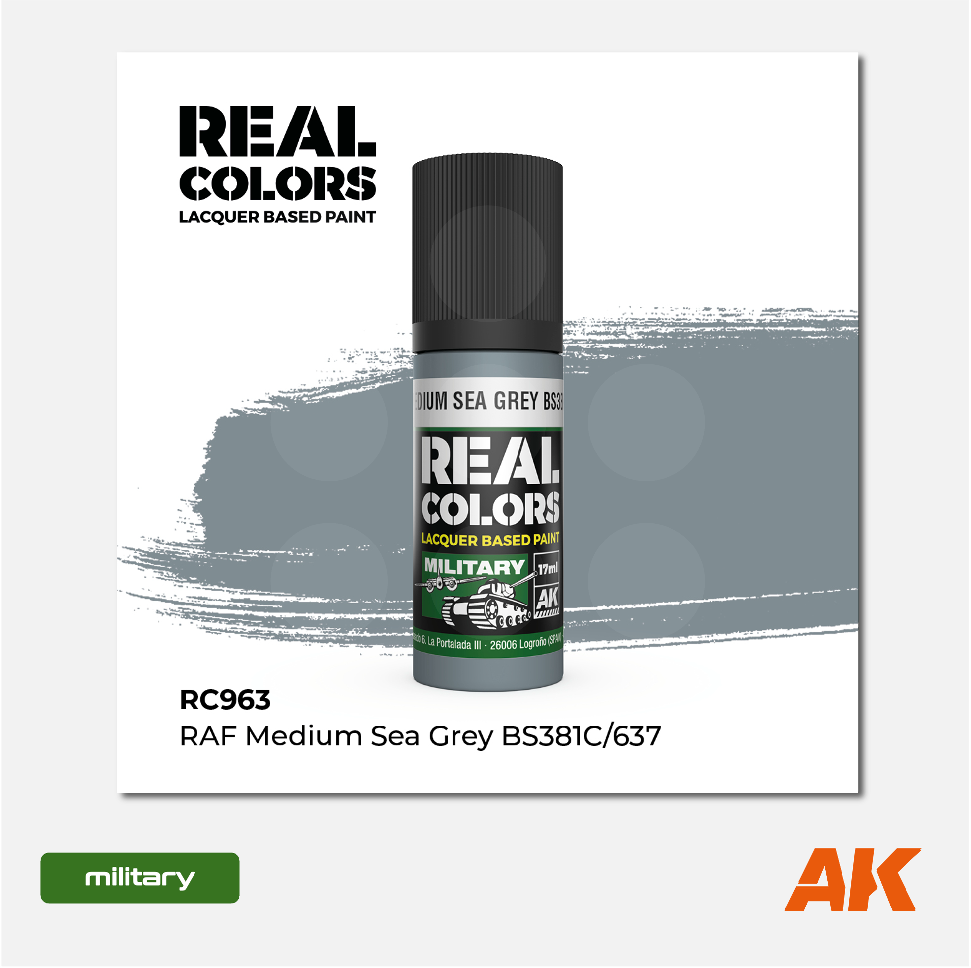AK Real Colors - RAF Medium Sea Grey BS381c/637
