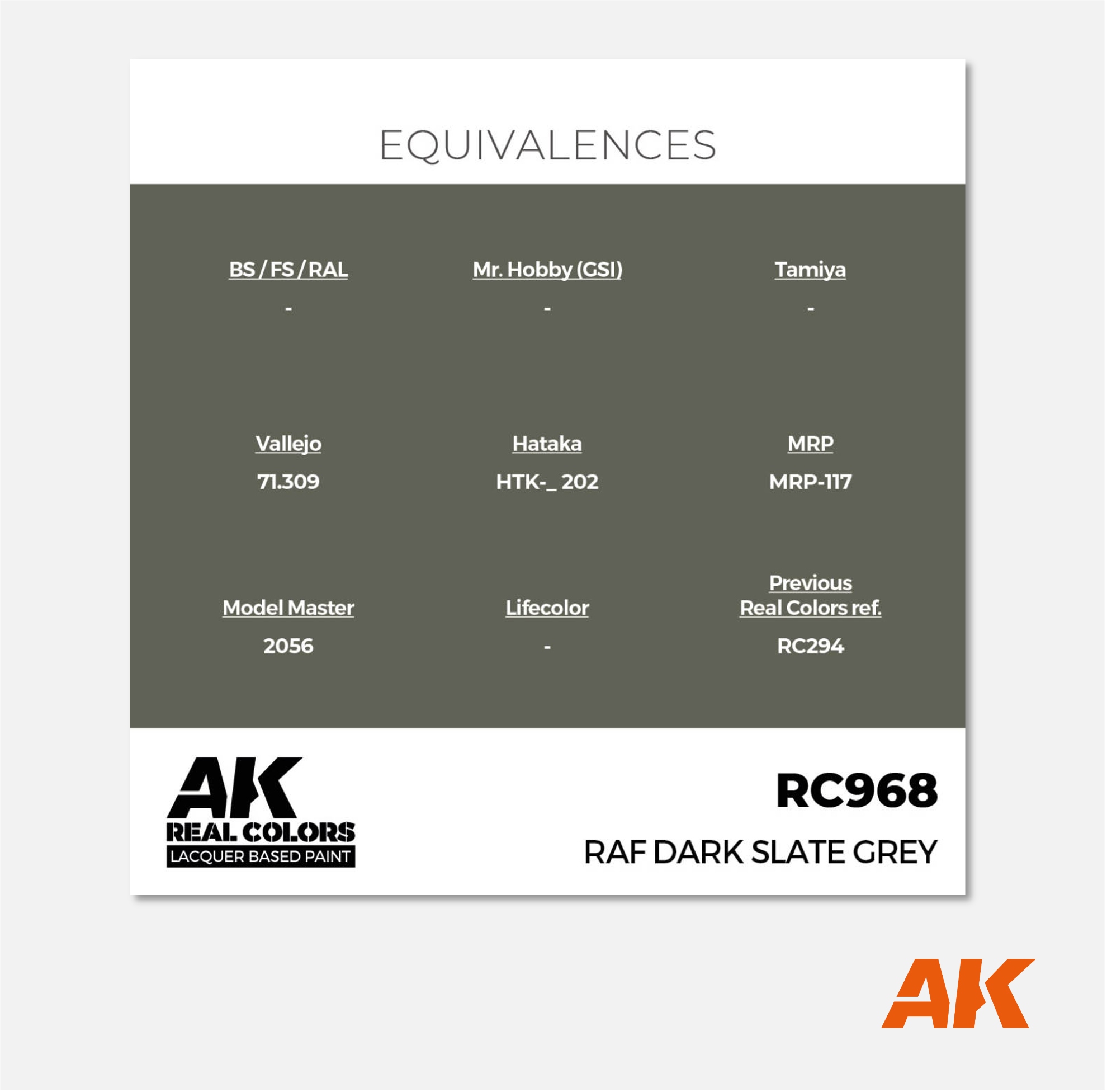 AK Real Colors - RAF Dark Slate Grey