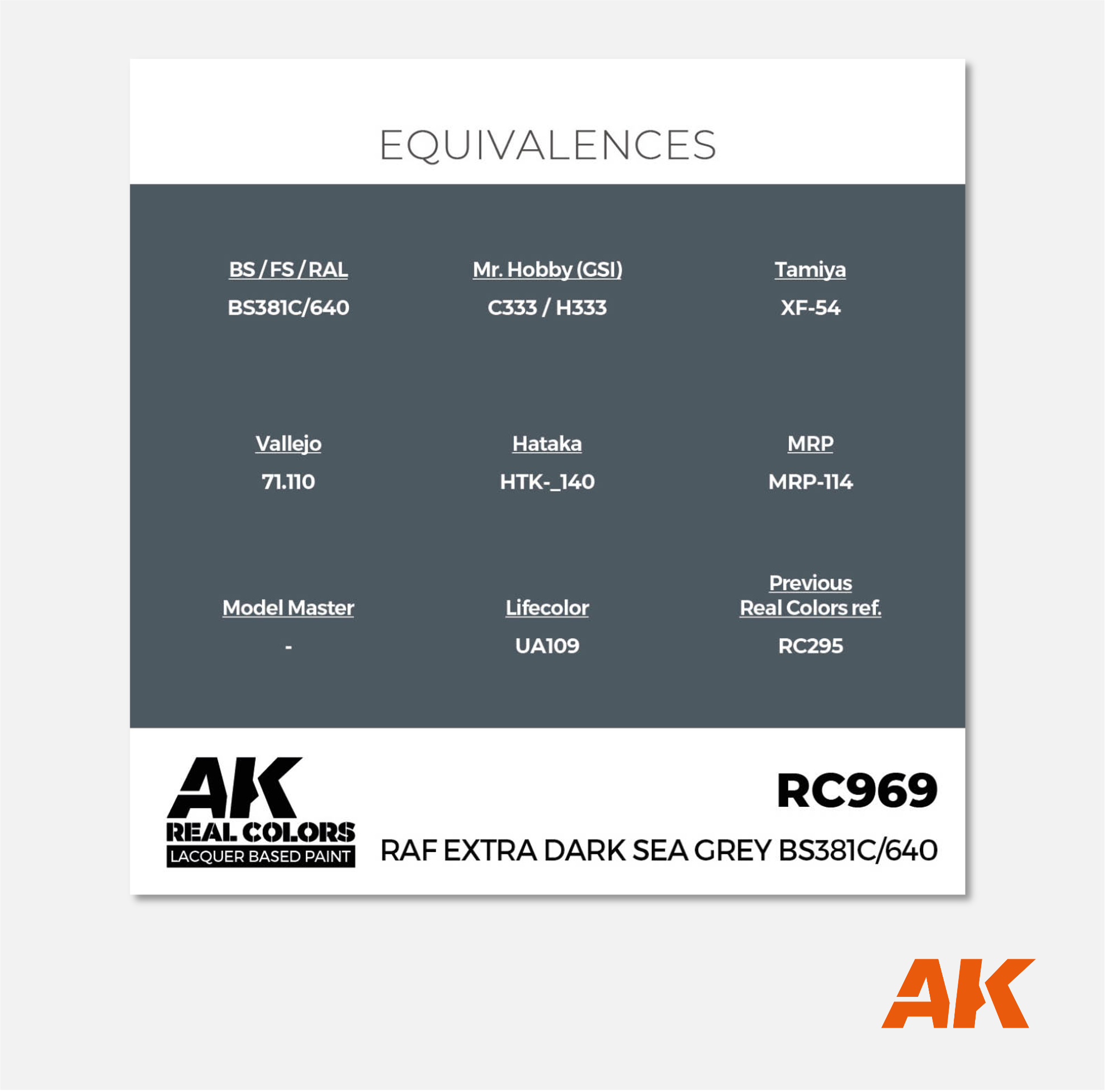 AK Real Colors - RAF Extra Dark Sea Grey BS381c/640