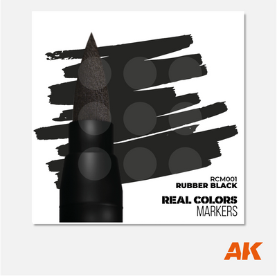 AK Interactive Real Colors Marker - Rubber Black - RCM001 - Gothaforce