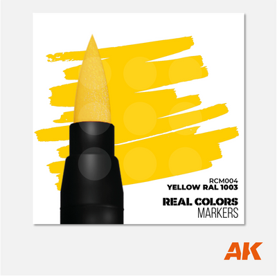 AK Interactive Real Colors Marker - Yellow RAL 1003 - RCM004 - Gothaforce