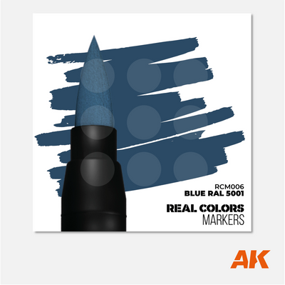 AK Interactive Real Colors Marker - Blue RAL 5001 - RCM006 - Gothaforce