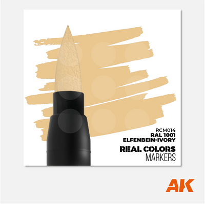 AK Interactive Real Colors Marker - Elfenbein-Ivory RAL 1001 - RCM014 - Gothaforce