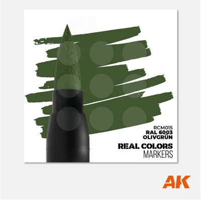 AK Interactive Real Colors Marker - Olivgrün RAL 6003 - RCM015 - Gothaforce