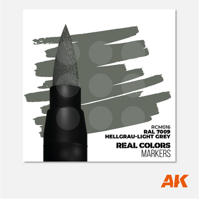 AK Interactive Real Colors Marker - Hellgrau Light Grey RAL 7009 - RCM016 - Gothaforce