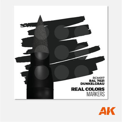 AK Interactive Real Colors Marker - Dunkelgrau RAL 7021 - RCM017 - Gothaforce