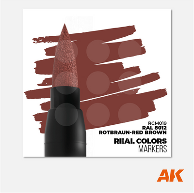 AK Interactive Real Colors Marker - Rotbraun Red Brown RAL 8012 - RCM019 - Gothaforce